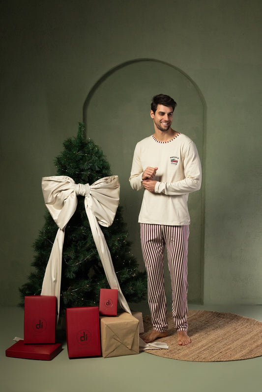 Muška pidžama Elegant Burgundy NY