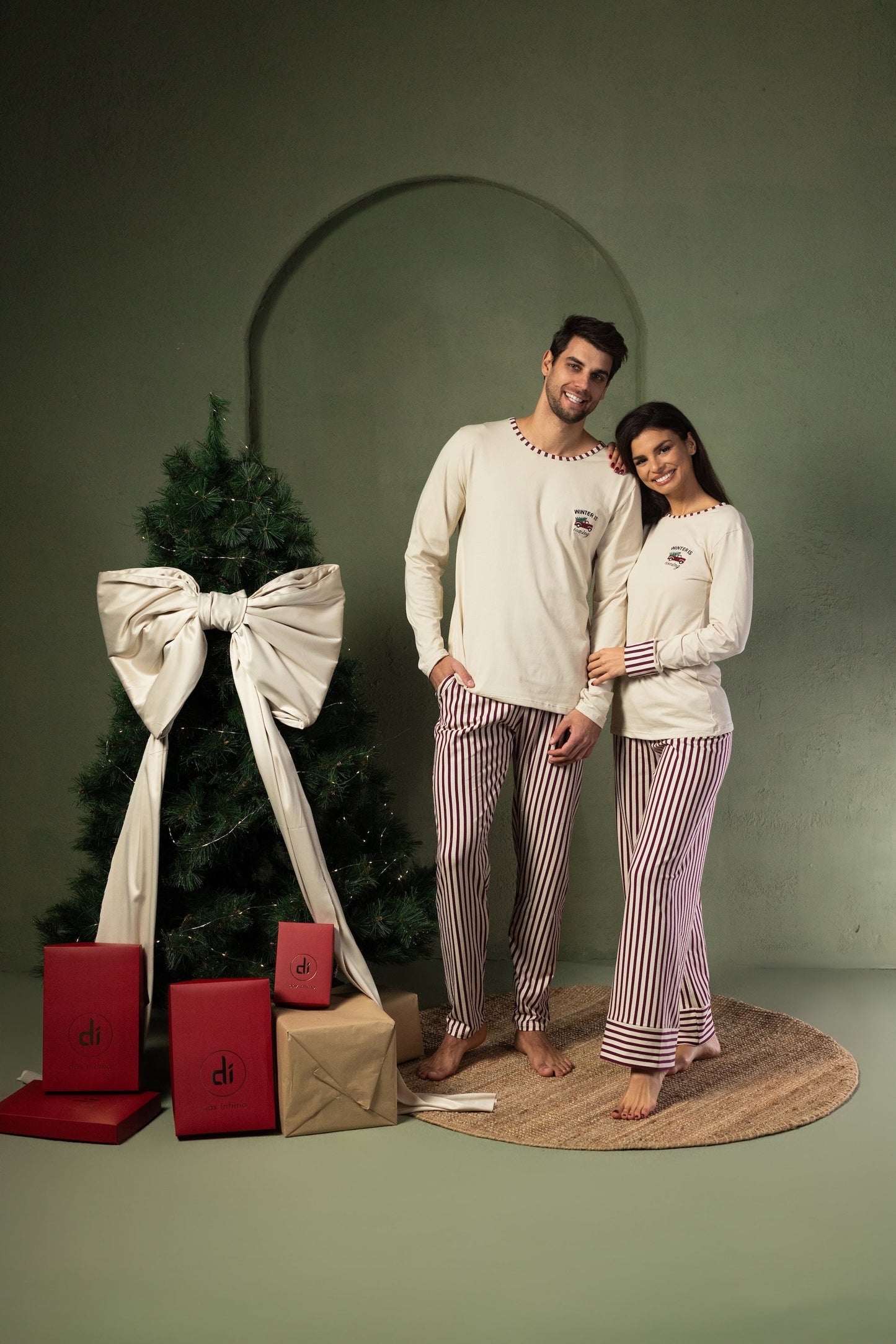 Muška pidžama Elegant Burgundy NY
